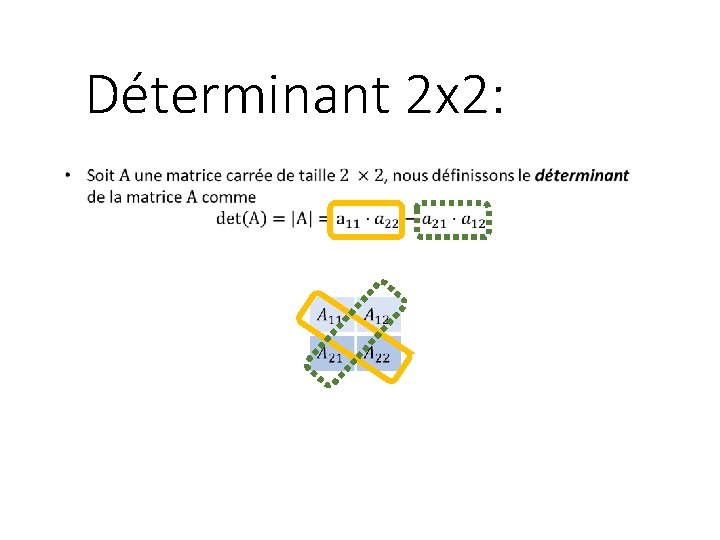 Déterminant 2 x 2: 