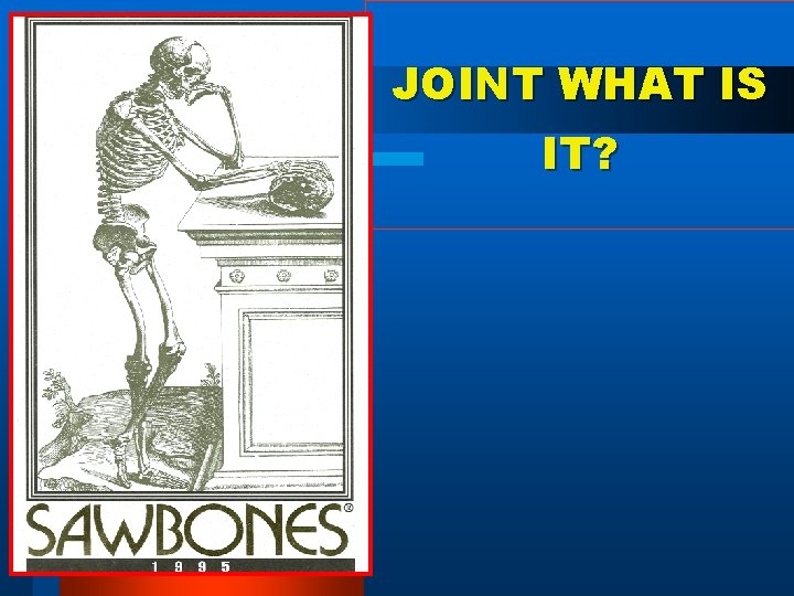 JOINT WHAT IS IT? 