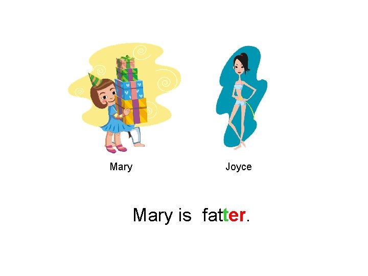 Mary Joyce Mary is fatter. 