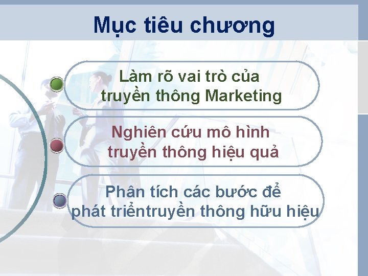 Mục tiêu chương Làm rõ vai trò của truyền thông Marketing Nghiên cứu mô