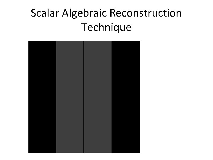 Scalar Algebraic Reconstruction Technique 