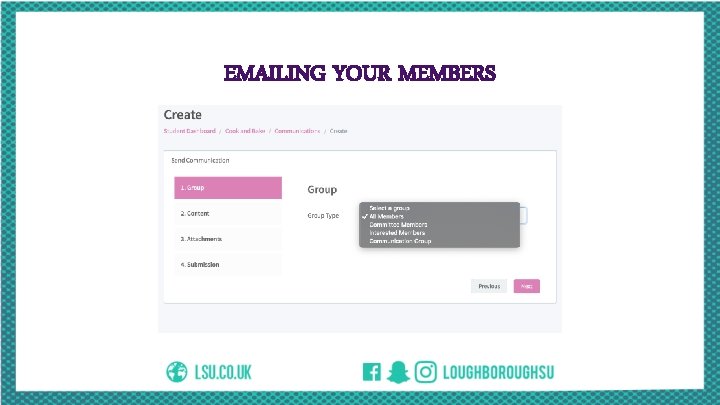 EMAILING YOUR MEMBERS 