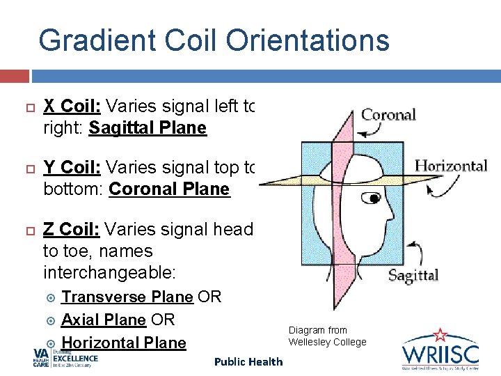 Gradient Coil Orientations X Coil: Varies signal left to right: Sagittal Plane Y Coil: Gradient Coil Orientations X Coil: Varies signal left to right: Sagittal Plane Y Coil: