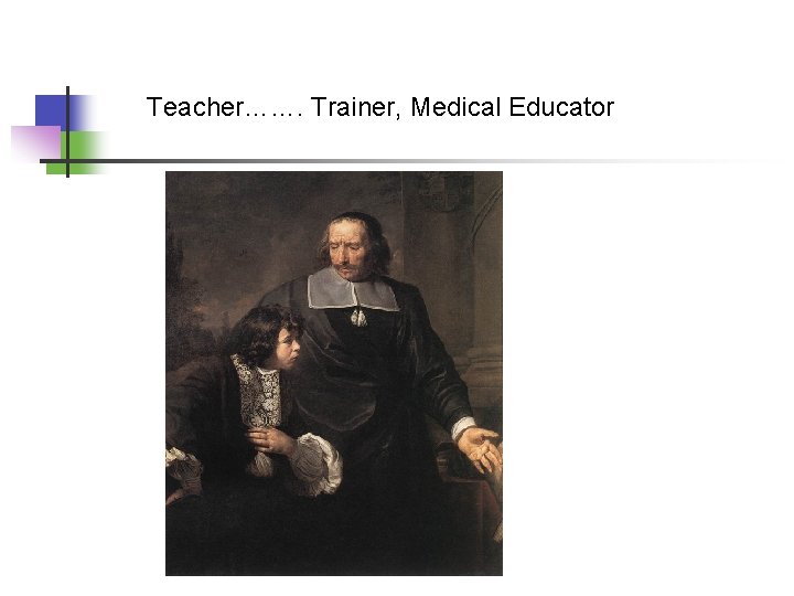 Teacher……. Trainer, Medical Educator 