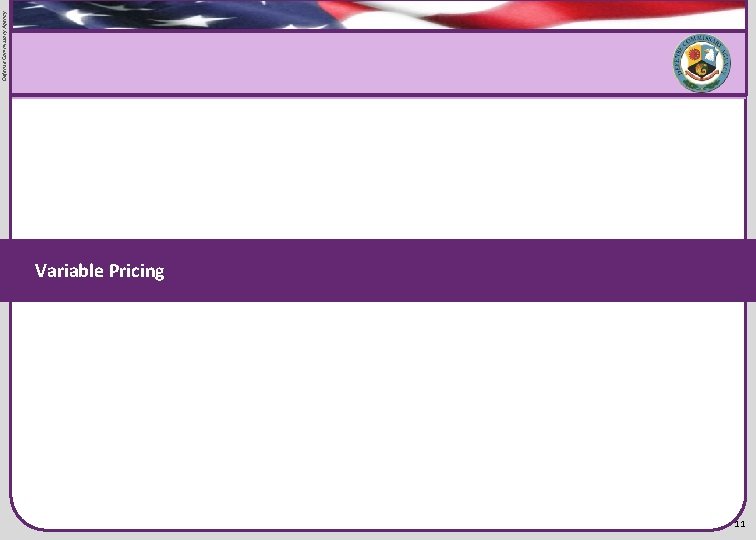 Defense Commissary Agency Flag graphic Variable Pricing 11 Defense Commissary Agency Flag graphic Variable Pricing 11