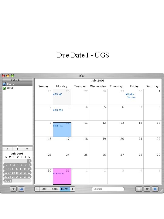 Due Date I - UGS 