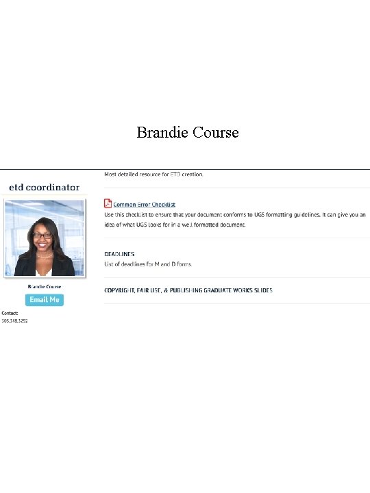 Brandie Course 