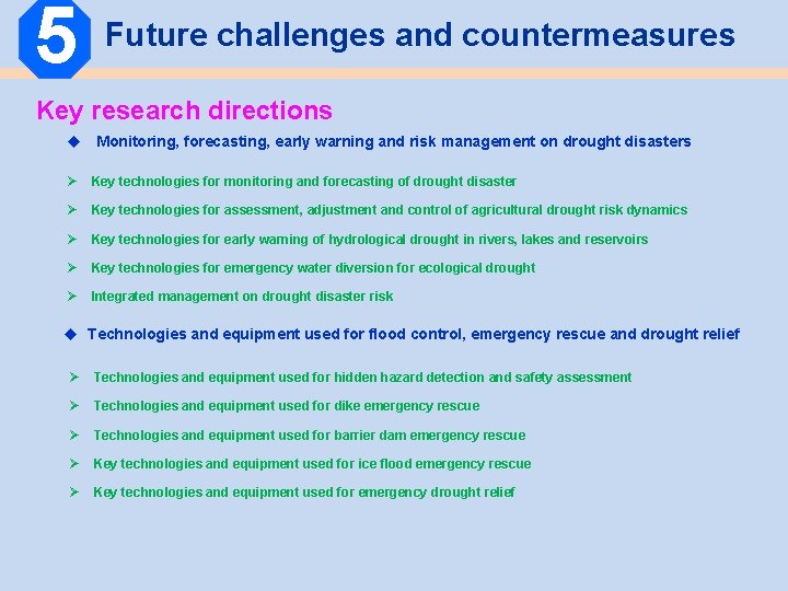 5 Future challenges and countermeasures Key research directions u Monitoring, forecasting, early warning and 5 Future challenges and countermeasures Key research directions u Monitoring, forecasting, early warning and