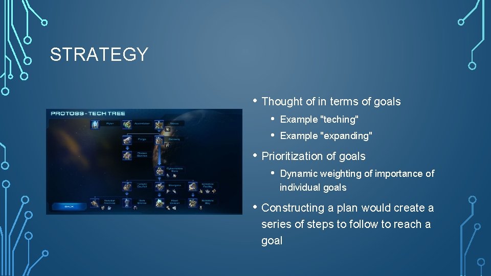 STRATEGY • Thought of in terms of goals • • Example "teching" Example "expanding"