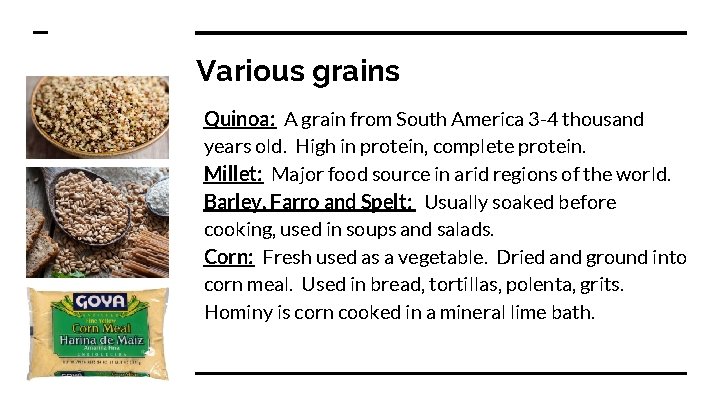 Various grains Quinoa: A grain from South America 3 -4 thousand years old. High Various grains Quinoa: A grain from South America 3 -4 thousand years old. High