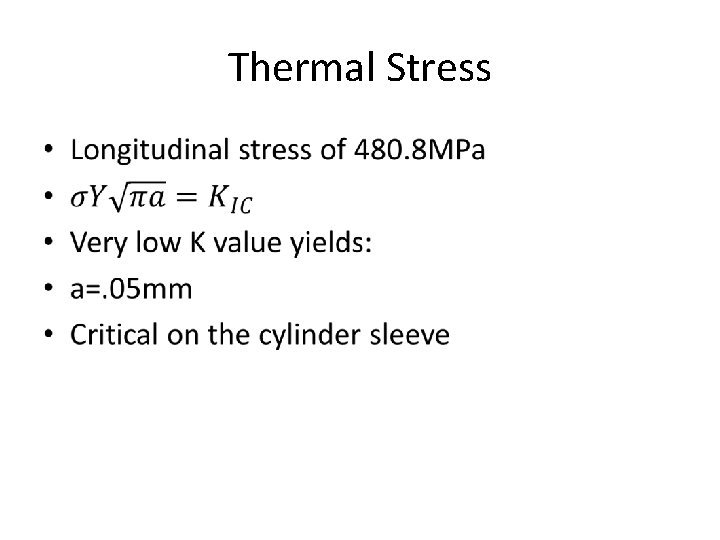 Thermal Stress • 