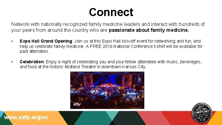 Connect Network with nationally recognized family medicine leaders and interact with hundreds of your