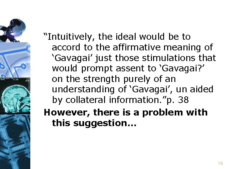 “Intuitively, the ideal would be to accord to the affirmative meaning of ‘Gavagai’ just