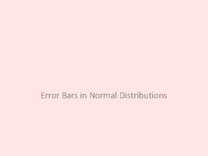 Error Bars in Normal Distributions 