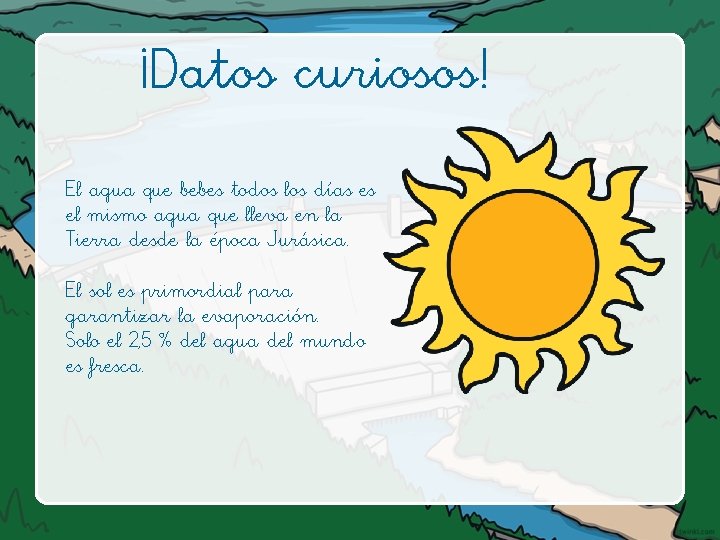 ¡Datos curiosos! El agua que bebes todos los días es el mismo agua que