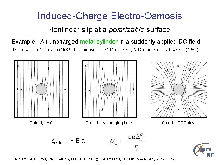 Induced-Charge Electro-Osmosis Nonlinear slip at a polarizable surface Example: An uncharged metal cylinder in