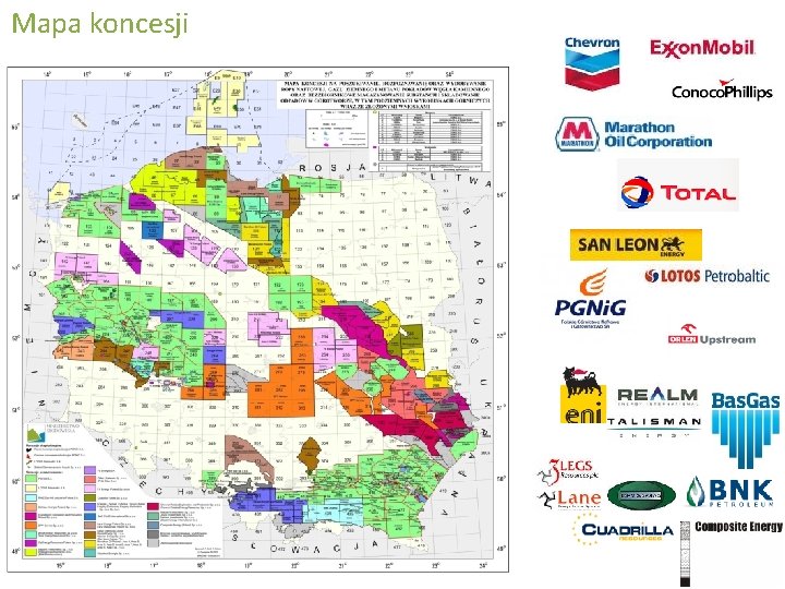 Mapa koncesji 3 MAPA KONCESJI STAN NA LUTY 2011 