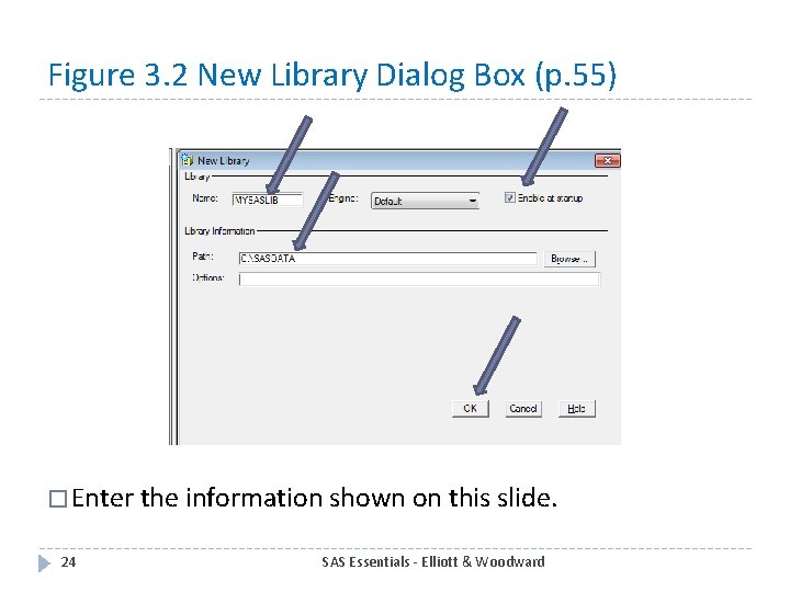 Figure 3. 2 New Library Dialog Box (p. 55) � Enter the information shown