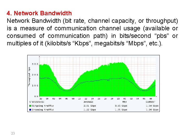 4. Network Bandwidth (bit rate, channel capacity, or throughput) is a measure of communication