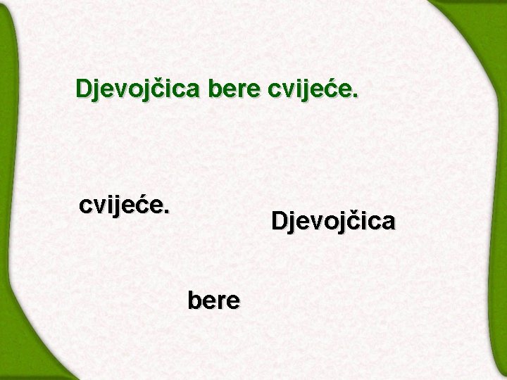 Djevojčica bere cvijeće. Djevojčica bere 