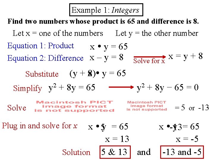 Ch 9 Quadratic Equations G Quadratic Word Problems