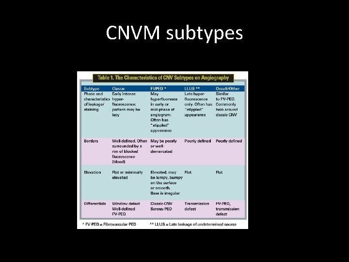 CNVM subtypes 