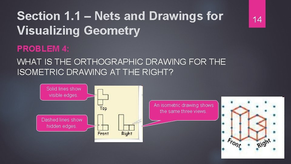 Section 1. 1 – Nets and Drawings for Visualizing Geometry PROBLEM 4: WHAT IS