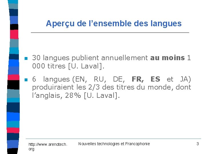 Aperçu de l’ensemble des langues n 30 langues publient annuellement au moins 1 000 Aperçu de l’ensemble des langues n 30 langues publient annuellement au moins 1 000