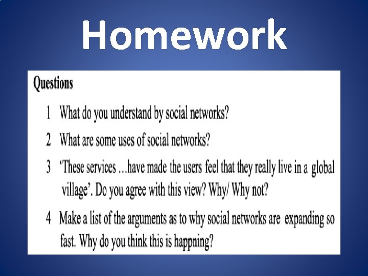 Homework 