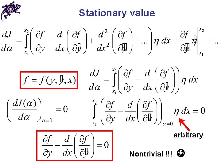 Stationary value arbitrary Nontrivial !!! 