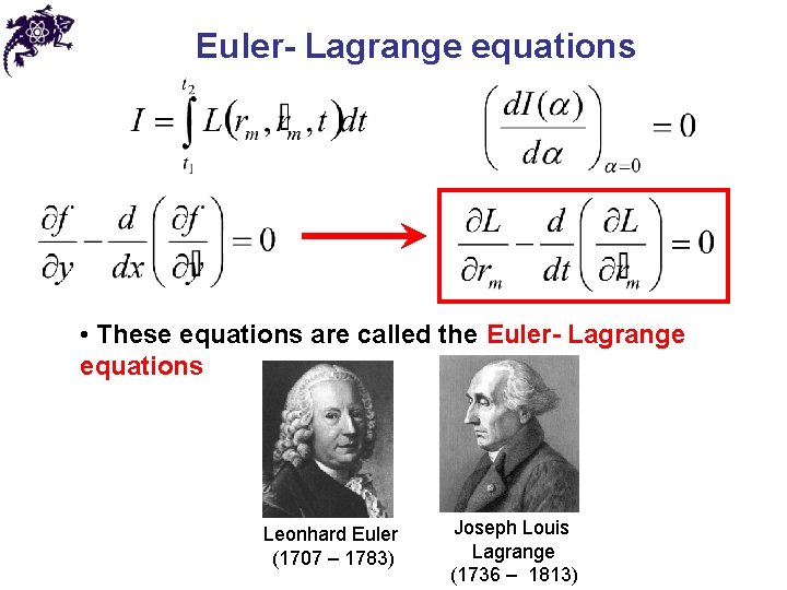 Variational Principles and Lagranges Equations Definitions Lagrangian density