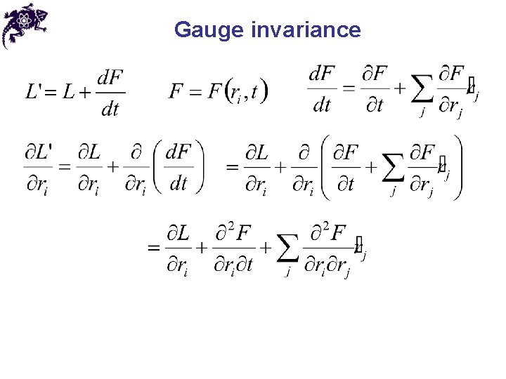 Gauge invariance 