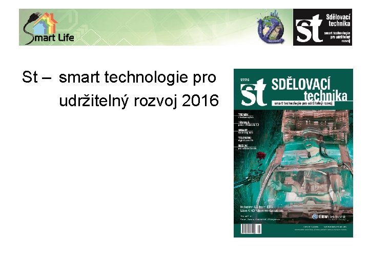 St – smart technologie pro udržitelný rozvoj 2016 