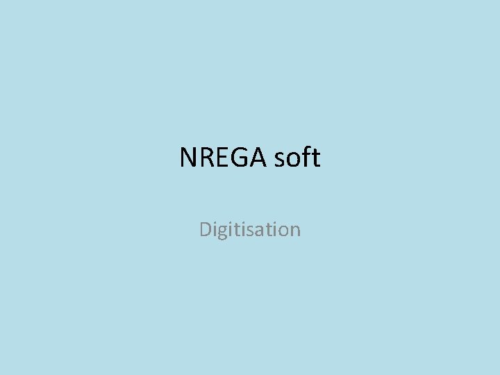 NREGA soft Digitisation 