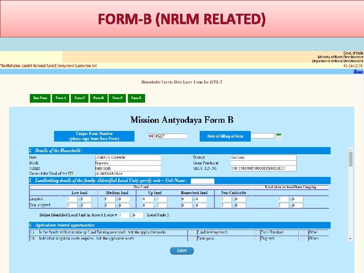 FORM-B (NRLM RELATED) 