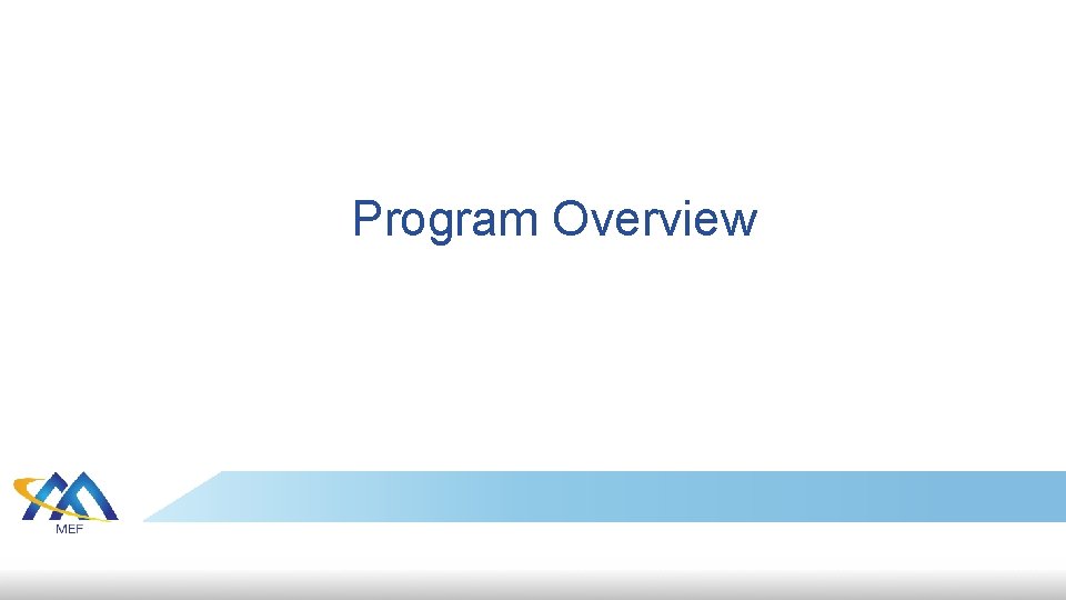 Program Overview 