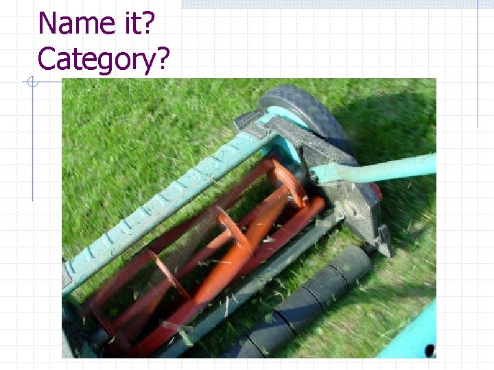 Name it? Category? 