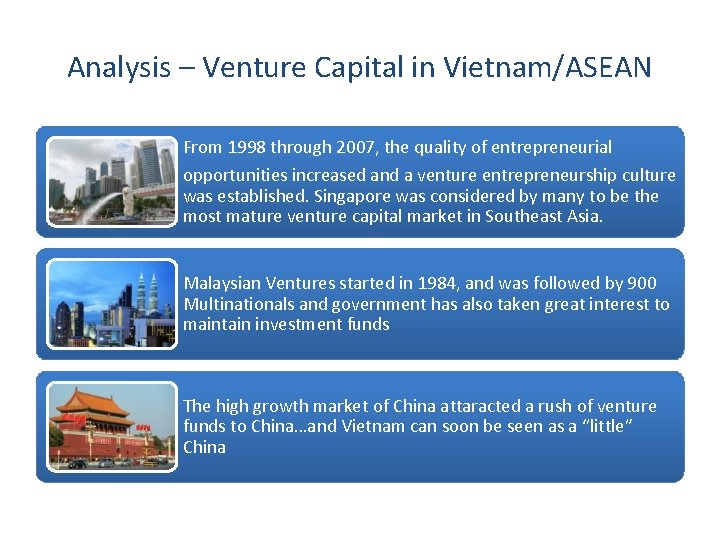 Analysis – Venture Capital in Vietnam/ASEAN From 1998 through 2007, the quality of entrepreneurial Analysis – Venture Capital in Vietnam/ASEAN From 1998 through 2007, the quality of entrepreneurial