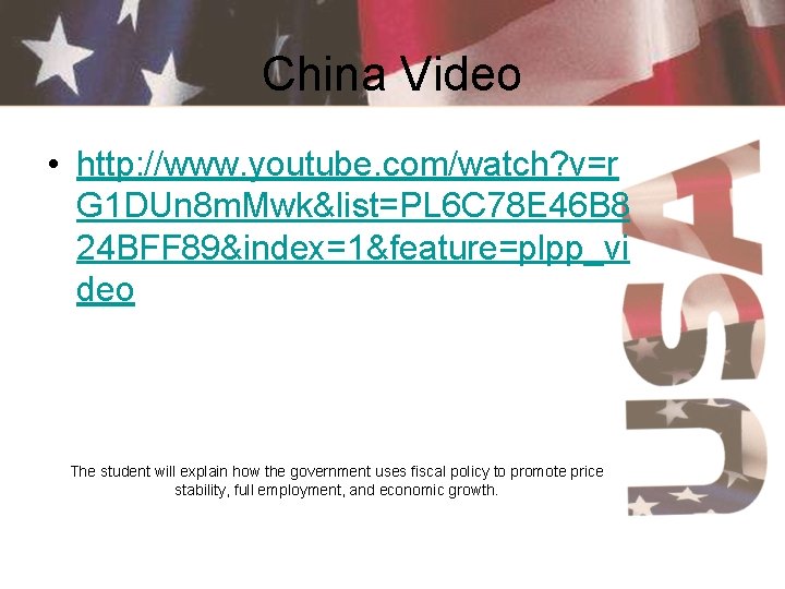 China Video • http: //www. youtube. com/watch? v=r G 1 DUn 8 m. Mwk&list=PL