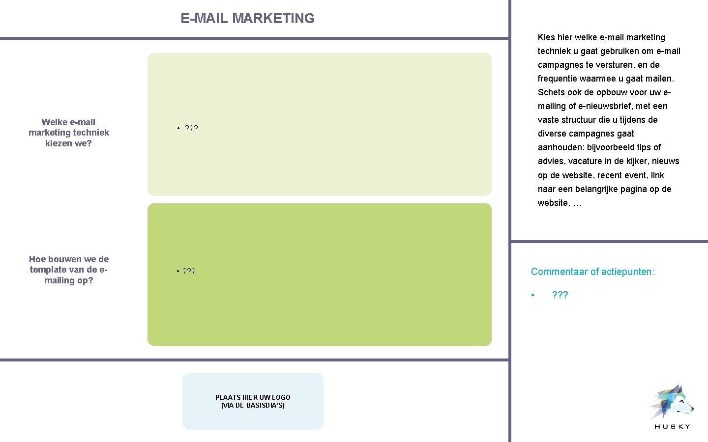 E-MAIL MARKETING Kies hier welke e-mail marketing techniek u gaat gebruiken om e-mail campagnes