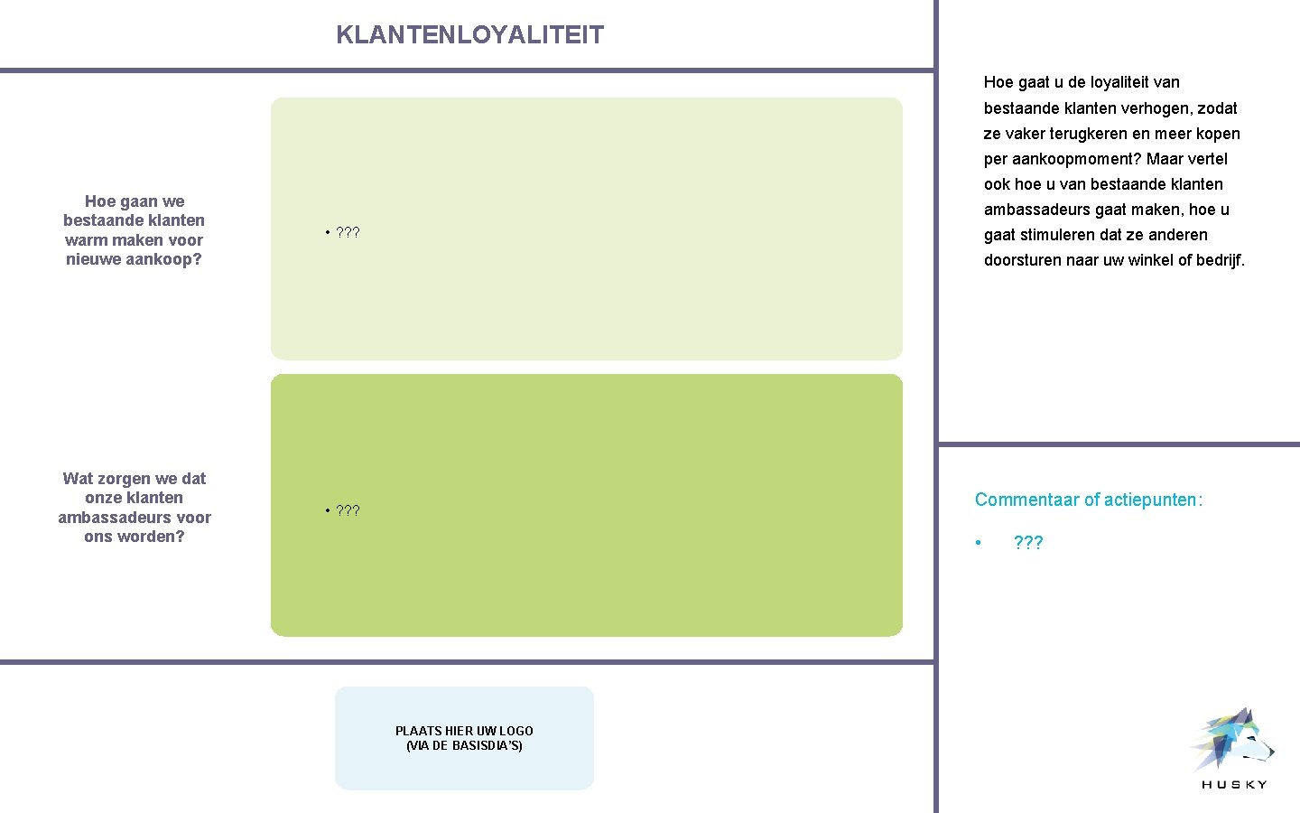 KLANTENLOYALITEIT Hoe gaat u de loyaliteit van bestaande klanten verhogen, zodat ze vaker terugkeren