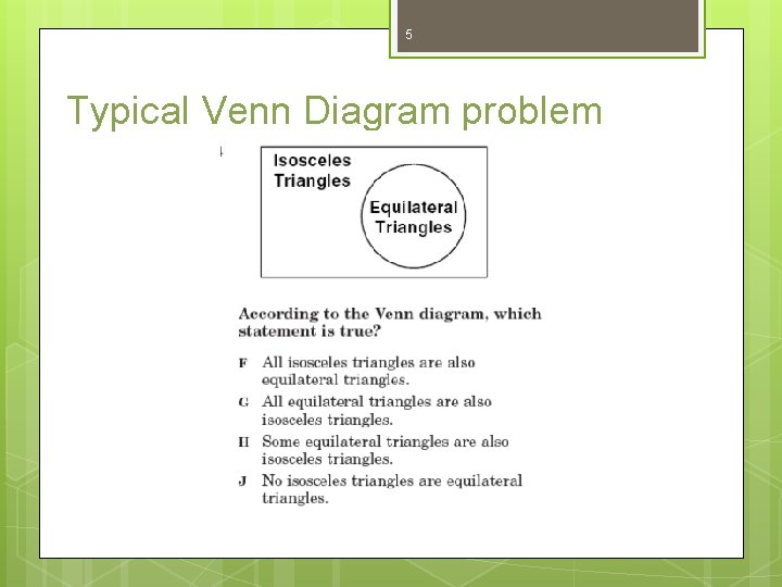 5 Typical Venn Diagram problem 