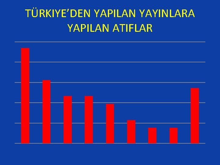 TÜRKIYE’DEN YAPILAN YAYINLARA YAPILAN ATIFLAR 