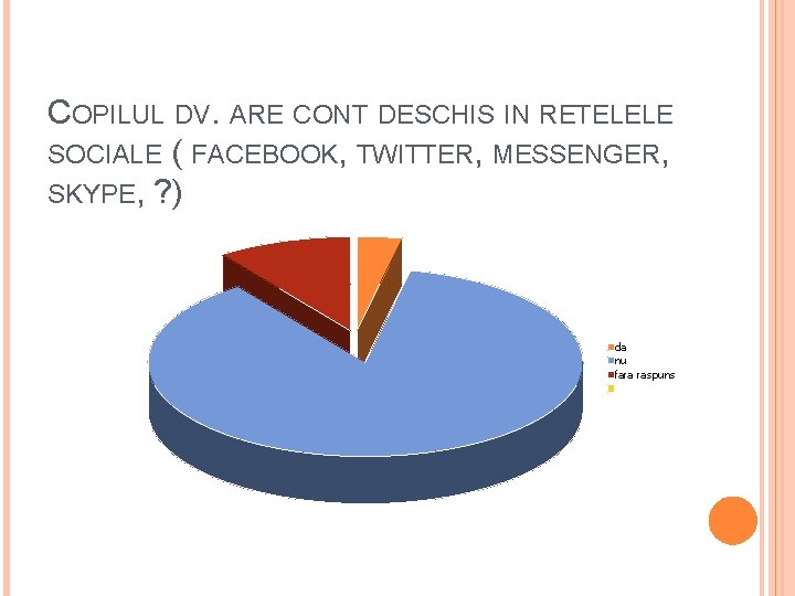 COPILUL DV. ARE CONT DESCHIS IN RETELELE SOCIALE ( FACEBOOK, TWITTER, MESSENGER, SKYPE, ?