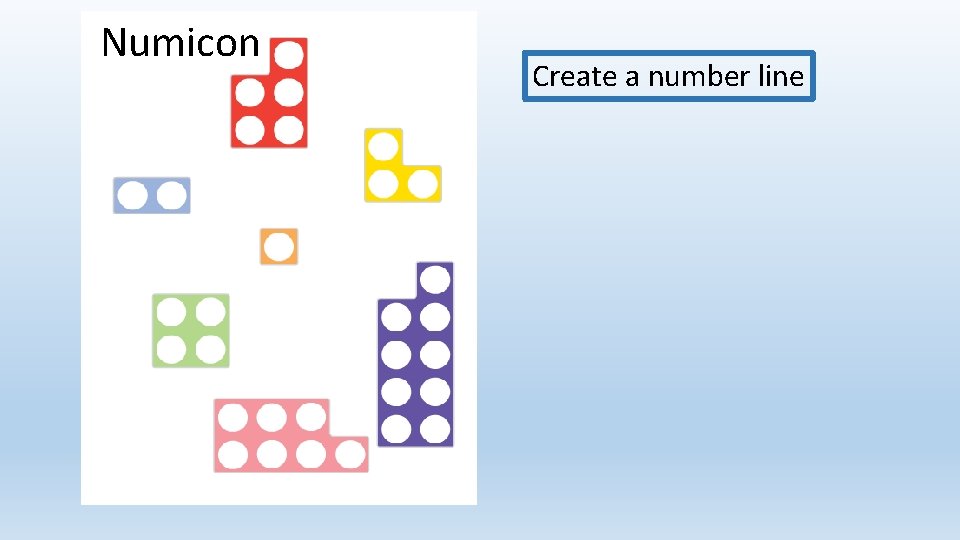 Numicon Create a number line 