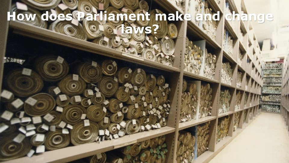 How does Parliament make and change laws? 