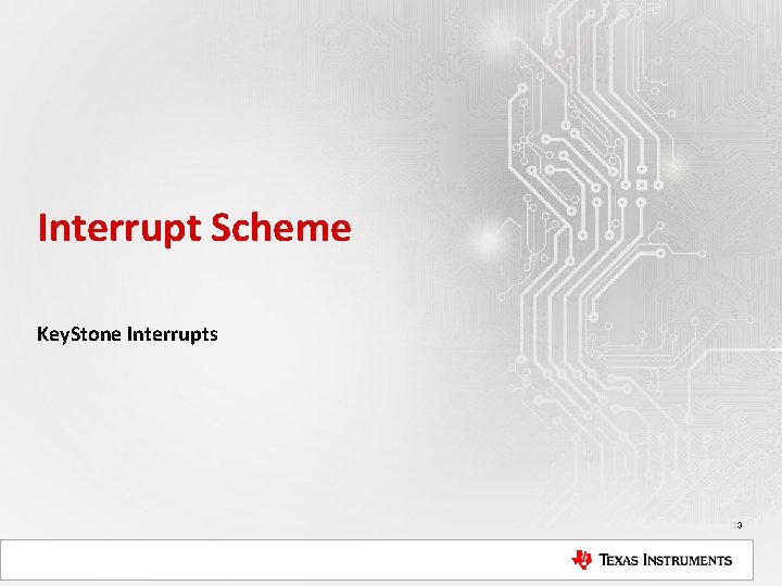 Interrupt Scheme Key. Stone Interrupts 3 