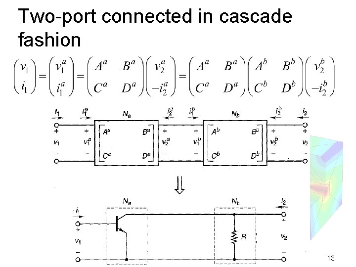 Two-port connected in cascade fashion 13 