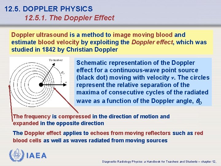 12. 5. DOPPLER PHYSICS 12. 5. 1. The Doppler Effect Doppler ultrasound is a