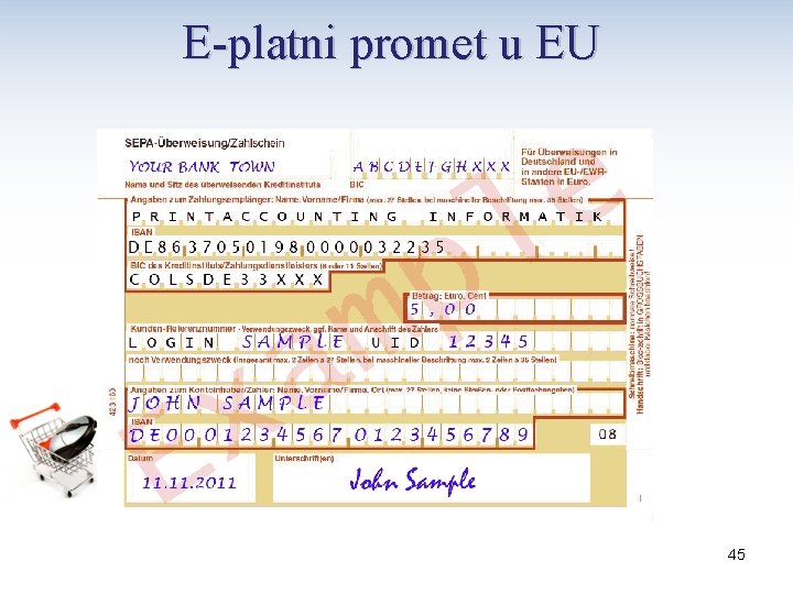 E-platni promet u EU 45 